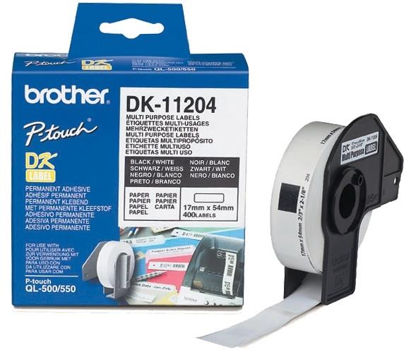 766050 Brother DK11204 Etikett Brother Universal 17x54mm (400) 